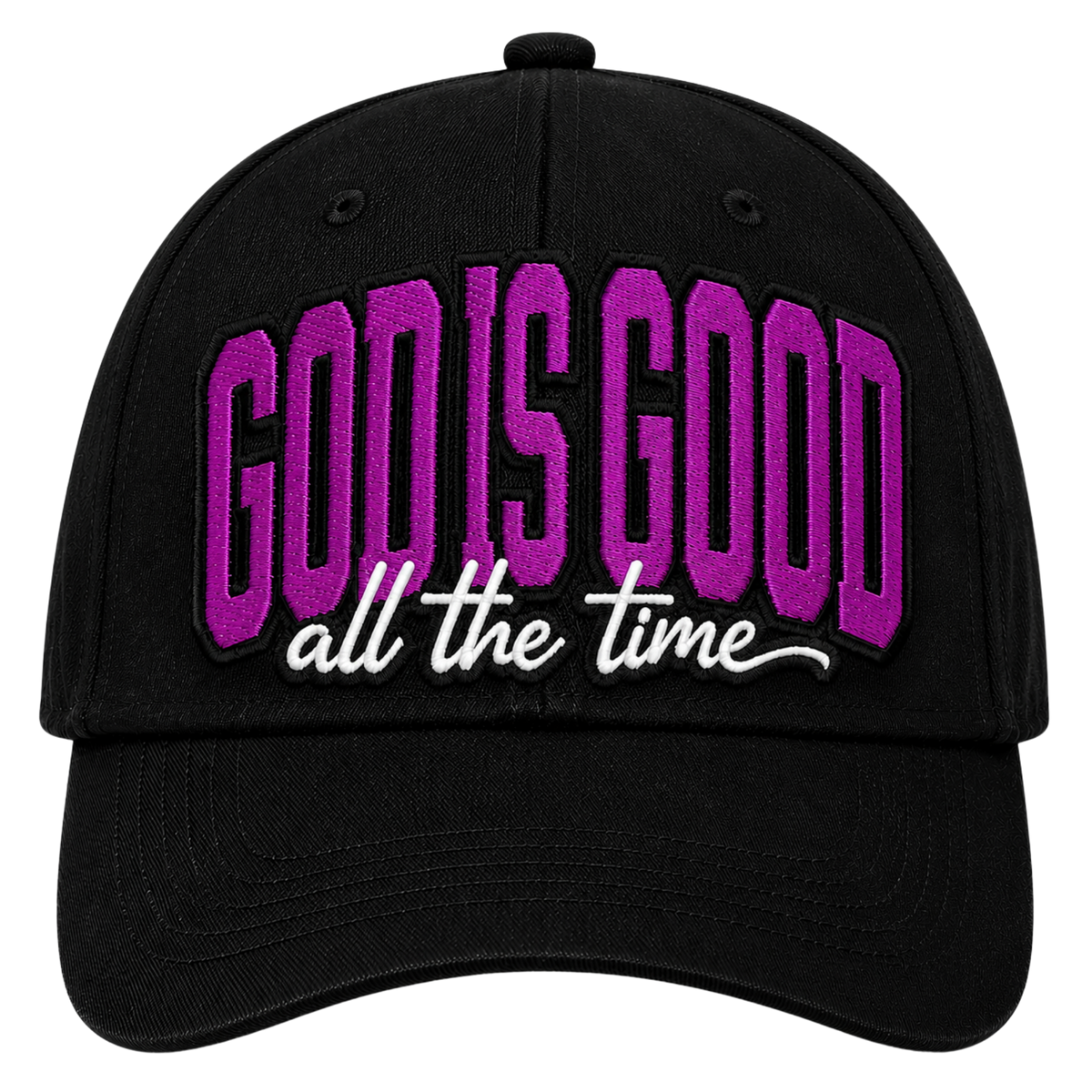 God Is Good All the Time Christian Embroidered Patch Hat